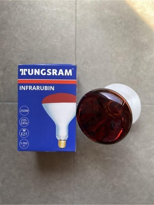 Tunsgram Tungsram 250W E27 Infrared Ampul Kırmızı Işık Tunsram 250W