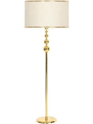 Vinner Gold Kaplama Üçlü Küre Metal Lambader Renkli Ahşap Başlık ve Ayak ile Salon İçin Enerji Tasarruflu