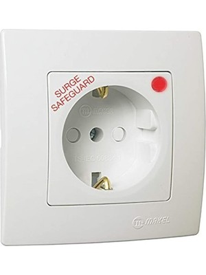 Makel Lillium Kare Sıva Altı Beyaz Şok Korumalı Priz 32001139K