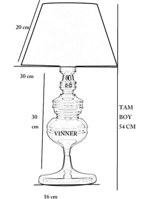 Vinner Munch Gold Kaplama Metal Abajur - Etnic Desenli