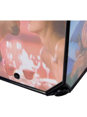 ABC Ofis 16 x 16 LED Işıklı Dönen Küp Fotoğraf Çerçevesi