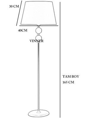 Vinner delhi Beyaz Çift Küre Kristal Taşlı Burgulu Metal Lambader - Mataro Vizon