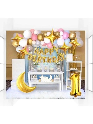 Çıtı Pıtı Store Çıtıpıtıstore Pembe Mavi 1 Yaş Doğum Günü Süslemeleri Seti