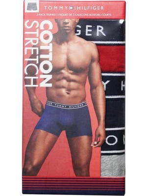 Tommy Hılfıger Cotton Stretch Erkek 3 Lü Boxer 09T4225-966