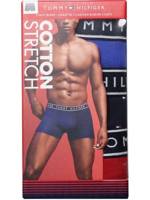 Tommy Hılfıger Cotton Stretch Erkek 3 Lü Boxer 09T4225-413