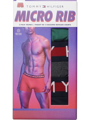 Tommy Hılfıger Mıcro Rıb Erkek 3 Lü Boxer 09T4013-325