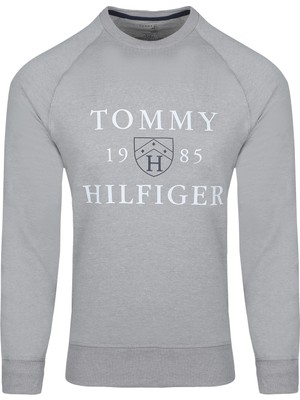 Tommy Hilfiger Tommy Hılfıger Erkek Gri Sweatshirt Uzun Kol Grafik Desenli 09T4201-004 Ekstra Özellikler