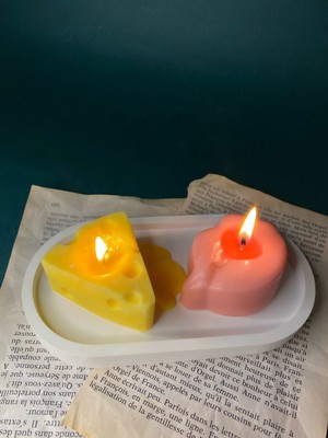 Yeyu Candles Cheese And Lip Candle Soywax (Kokulu Mum Set)