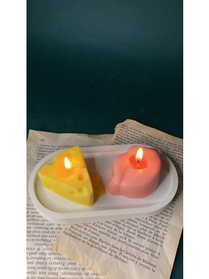 Yeyu Candles Cheese And Lip Candle Soywax (Kokulu Mum Set)