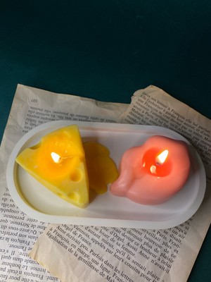 Yeyu Candles Cheese And Lip Candle Soywax (Kokulu Mum Set)