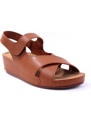 Dagoster DZA37-1810 Taba Günlük Ortopedik Kadın Sandalet