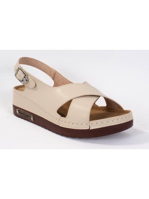 Dagoster DZA37-3031 Bej Günlük Ortopedik Kadın Sandalet