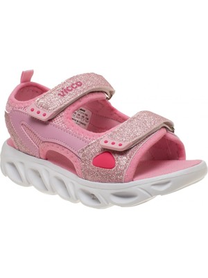 Vicco Roy Kız Çocuk Sandalet Tekstil Malzeme ile Cırt Cırtlı Yaz Tasarımı