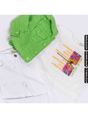 Xo Kids Kız Pantolon 1-4 Yaş 22003 KPNT09034 Beyaz