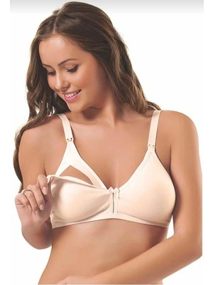 NBB Kadın Penye Emzirme Sütyen Tekli Düz Desenli Yumuşak Dokulu %100 Pamuklu