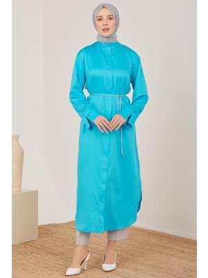 Armine Oversize Tunik Elbise 23Y4502 Aqua