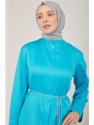 Armine Oversize Tunik Elbise 23Y4502 Aqua