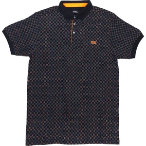 Erkek Büyük Beden Siyah Polo Yakalı Kısa Kollu Pamuklu Tişört Etp-Bsyzb