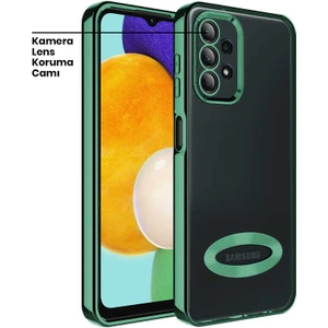Galaxy A23 Kılıf Zebana Glint Silikon Kılıf Yeşil