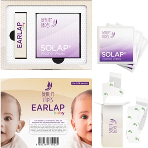 Beauty Tapes Earlap Baby Bebek Kulak Düzeltici Bant – Hipoalerjenik, Suya Dayanıklı, Vegan, 20 Bant + 10 Çıkarma Aparatı