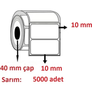 Özsaraç Etiket 10X10 Kuşe Etiket (5000 Lü)