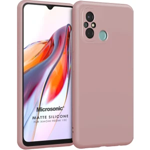 Matte Silicone Xiaomi Redmi 12C Kılıf Rose Gold