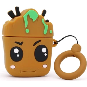 Airpods 1. Nesil / 2. Nesil Kılıf Cartoon Figürlü Silikon Crtn-Fgr-Grt