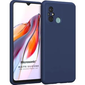 Matte Silicone Xiaomi Redmi 12C Kılıf Lacivert