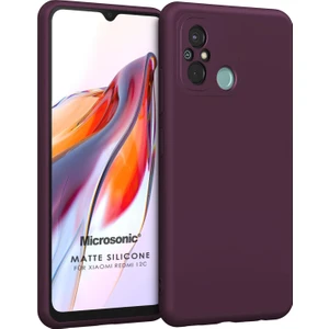 Matte Silicone Xiaomi Redmi 12C Kılıf Mor
