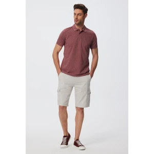 Man 1 Erkek Dokuma Şort Taş