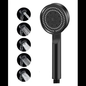 Turbo Fan 5 Fonksiyonlu Su Tasarruflu Duş Başlığı Turbo El Duşu Siyah