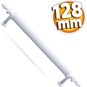 Erciyes Mobilya Mutfak Dolabı Çekmece Dolap Kapak Kulpu Kulbu Beyaz 128 mm Metal Kulp