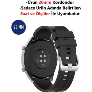 Samsung Galaxy Watch Active 2 (42MM-44MM) Uyumlu Desenli Silikon 20MM Kordon Kayış