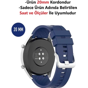 Samsung Galaxy Watch Active ve Active 2 - Galaxy Watch 3 (41MM) Uyumlu Desenli Silikon Kordon Kayış