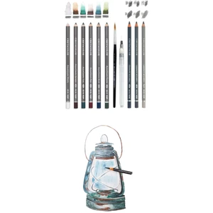 Cretacolor 6'lı Aquarell Sulandırılabilir Fırçalı Karakalem Eskiz Dereceli Çizim Kalemi Seti