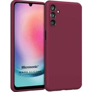 Matte Silicone Samsung Galaxy A24 Kılıf Mor