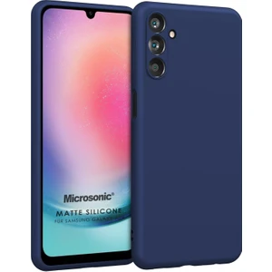 Matte Silicone Samsung Galaxy A24 Kılıf Lacivert