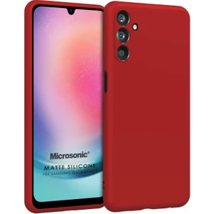 Matte Silicone Samsung Galaxy A24 Kılıf Kırmızı
