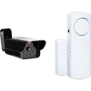 D12IR Ir Görünümlü Dış Ortam Maket Caydırıcı Dummy Kamera ve Lorex LR-4444 Kapı Pencere Alarmı