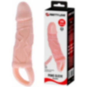 Pretty Love Men Extension Silikon Yapıda 3 CM Dolgulu Testis Halkalı Penis Kılıfı