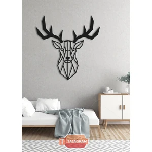 60 x 60 cm Metal Tablo Geyik Ev Dekorasyon