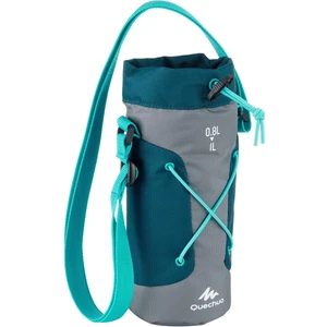 QUECHUA Isı Yalıtımlı Matara Kılıfı - Gri / Mavi - 0,75 - 1 L