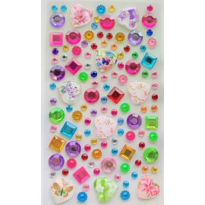 Giraffe Sticker Renkli Desenli Kalpler Yapışkanlı Saç , Yüz ve Tırnak Taşı Parlak