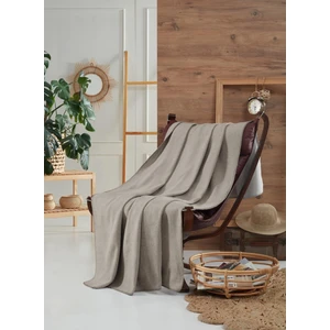 Brighton Collection Pamuklu Tv Battaniye 130 x 170 Gri