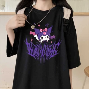 Touz Moda Harajuku Kuromi Gotik Oversize T-Shirt