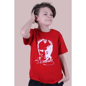 Panio Kids Imzalı Atatürk Baskılı Unisexs T-Shırt