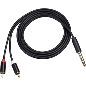 6.35MM 1/4 "jak - 2 Rca Hoparlör Kablosu / Gitar Amp Başı / Kabin 3m (Yurt Dışından)