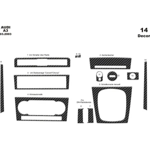 meriç cockpit design Meriç® Audi A3 Ön Torpido Kaplama Maun 14 Parça 2003-2007