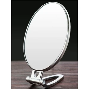Bella House K-5198 Çift Yönlü Gümüş Oval Makyaj Aynası