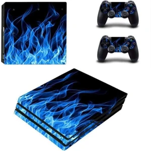 Kt Grup Mavi Alevler Playstation 4 Pro Full Sticker Kaplama